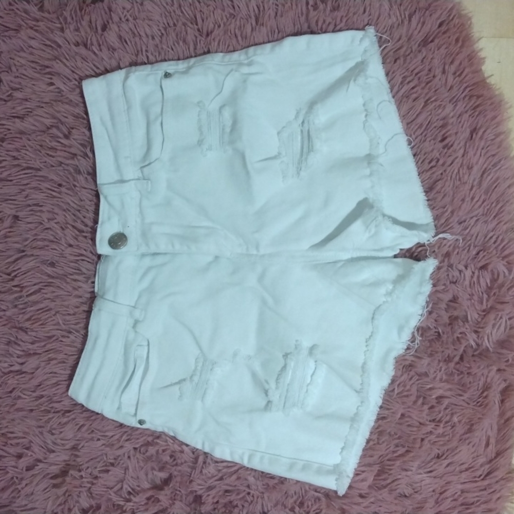Elite jeans size 9/10 white distressed shorts